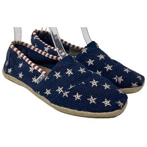 Toms Classic Slip-On Navy Freetown Star America 4th of july shoes Women Sz 7